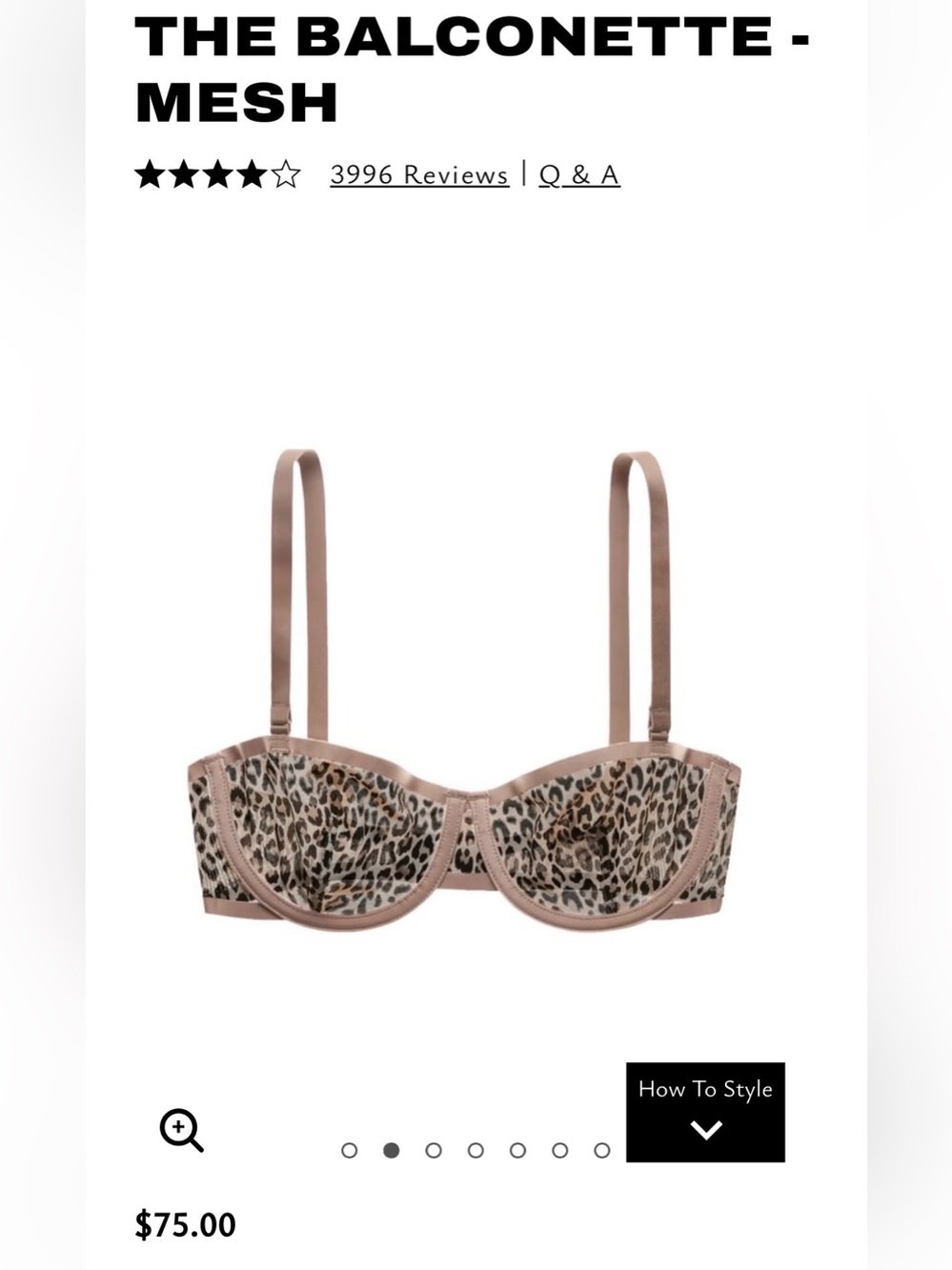 CUUP Balconette Limited Edition Mesh Leopard Print Bra